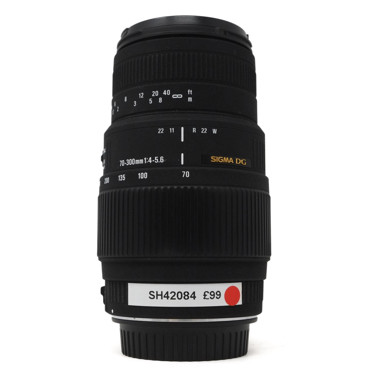 Used Sigma 70-300mm F4-5.6 DG Macro - Canon Fit - Front angle 