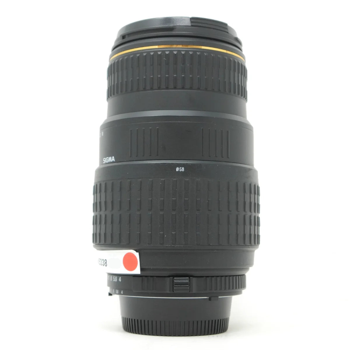 Used Sigma 70-300mm F4-5.6D APO Macro lens for Nikon AF-D - side angle 