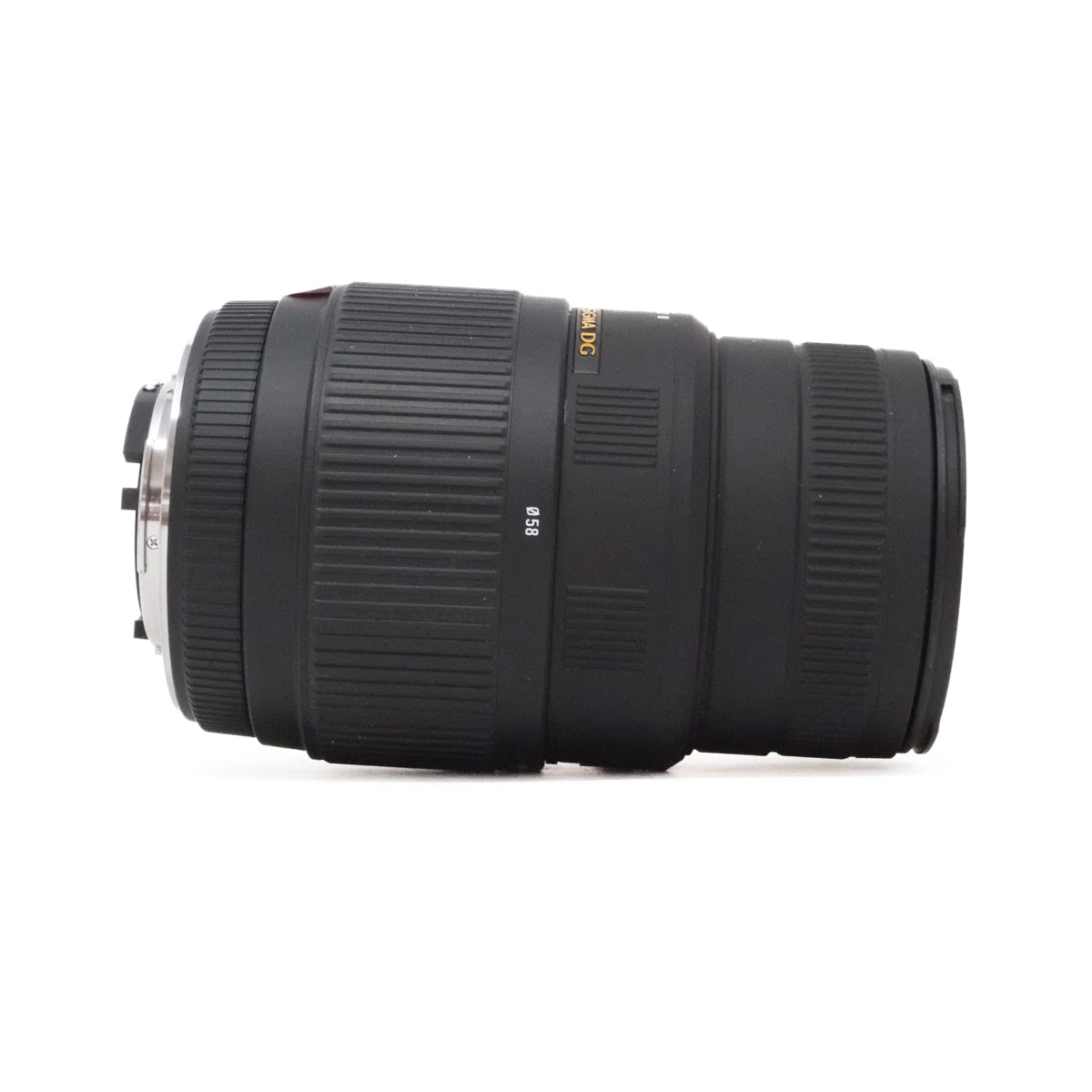 Used Sigma 70-300mm F4-5.6 DG macro lens for Nikon AF-S side angle