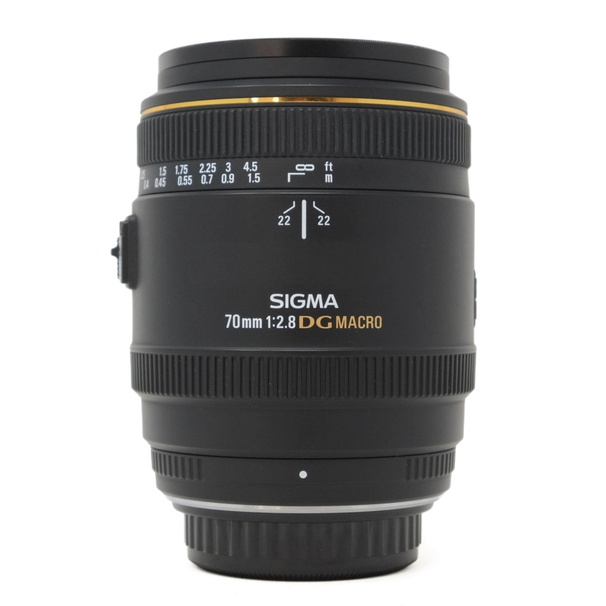 Sigma 70mm lens on a white background