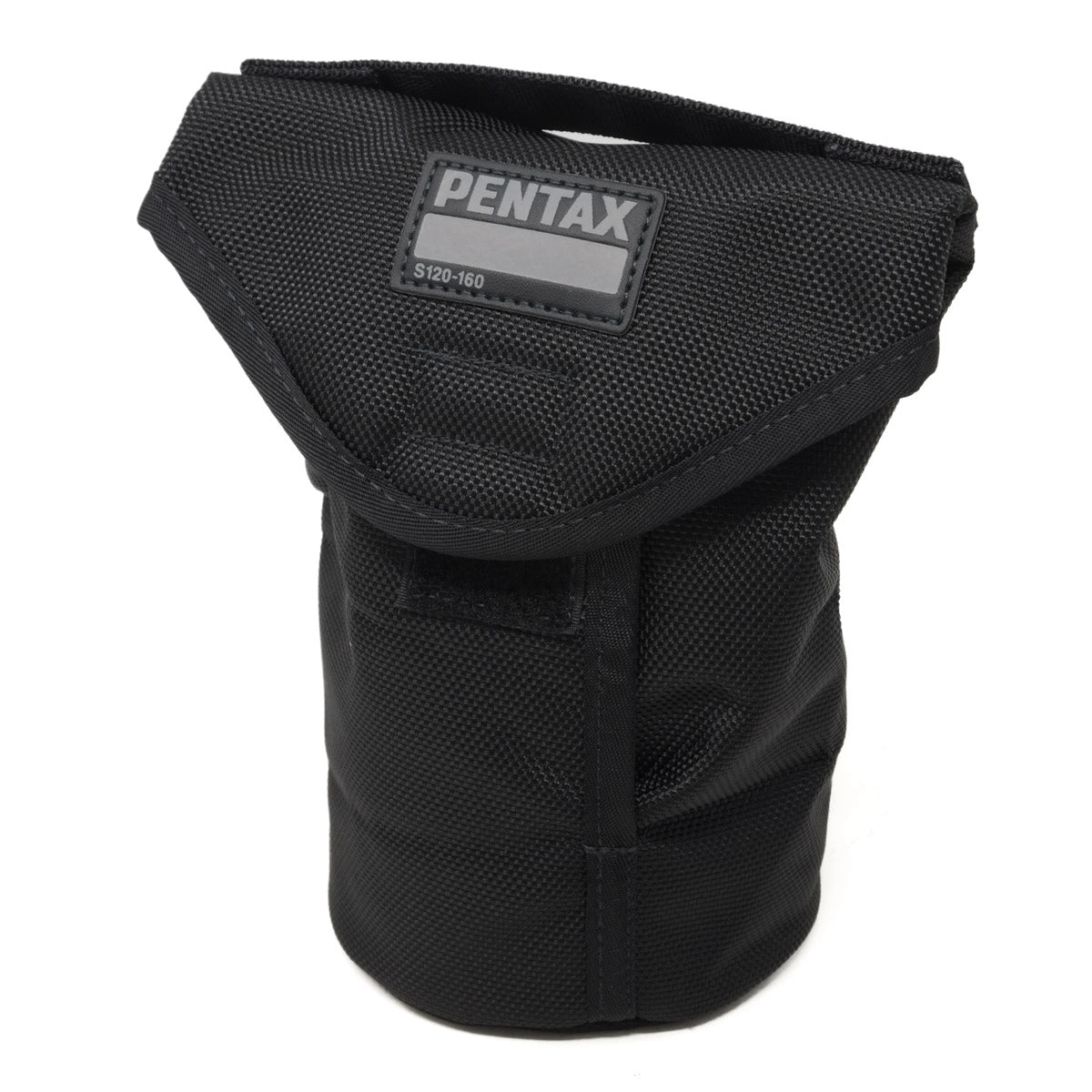 Black Pentax camera bag on a white background