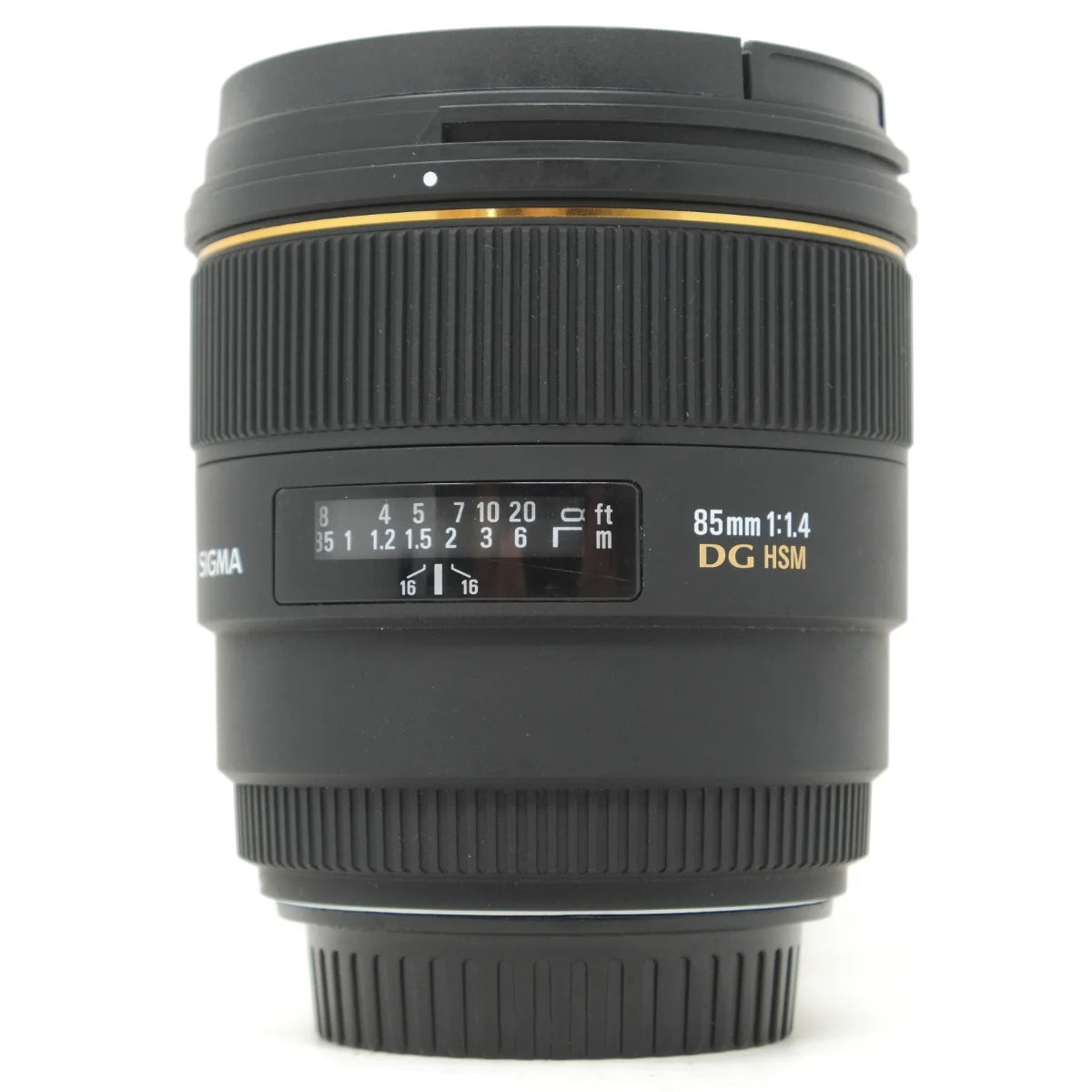 Used Sigma 85mm F1.4 DG HSM portrait lens in Canon EF mount - front angle 