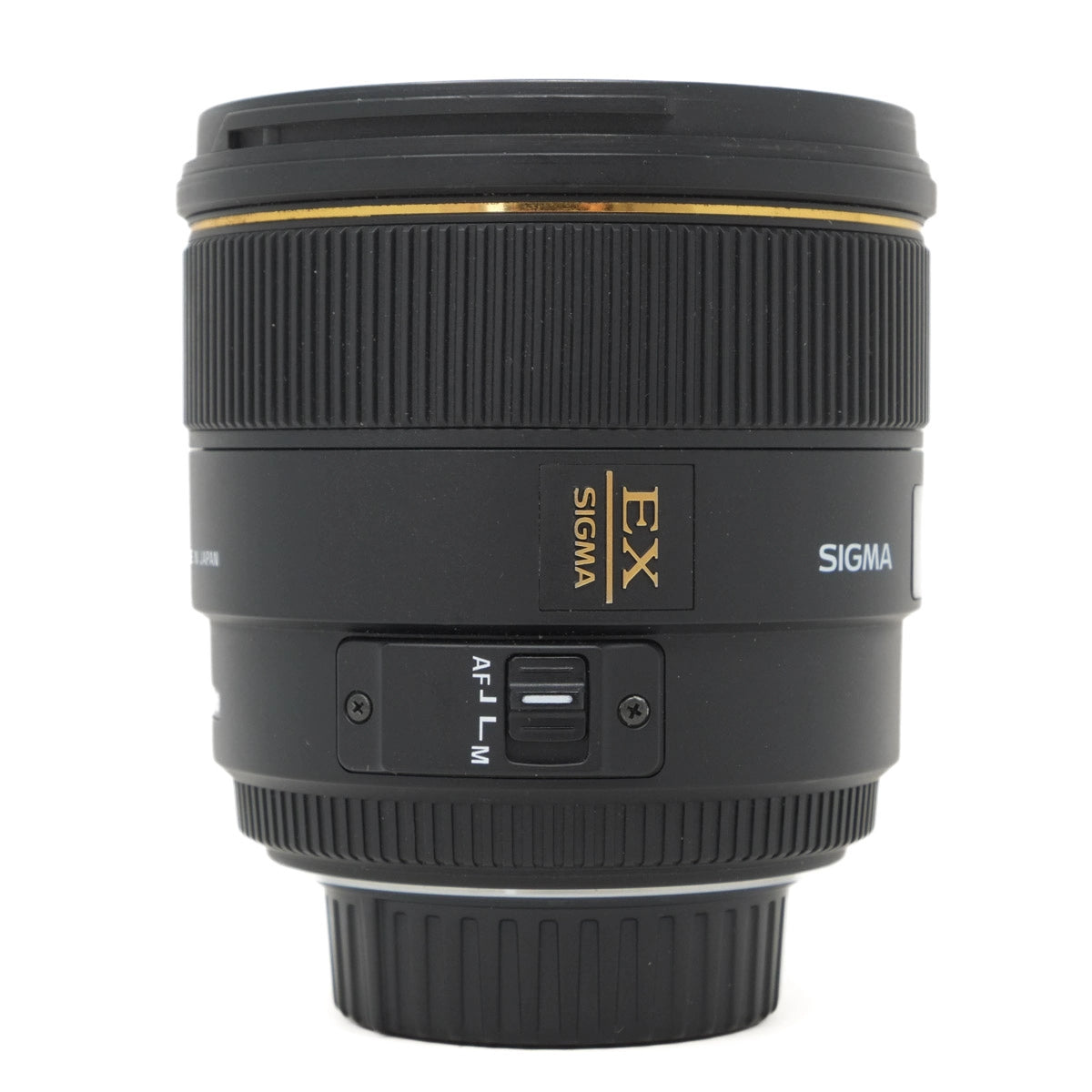 Sigma camera lens on a white background