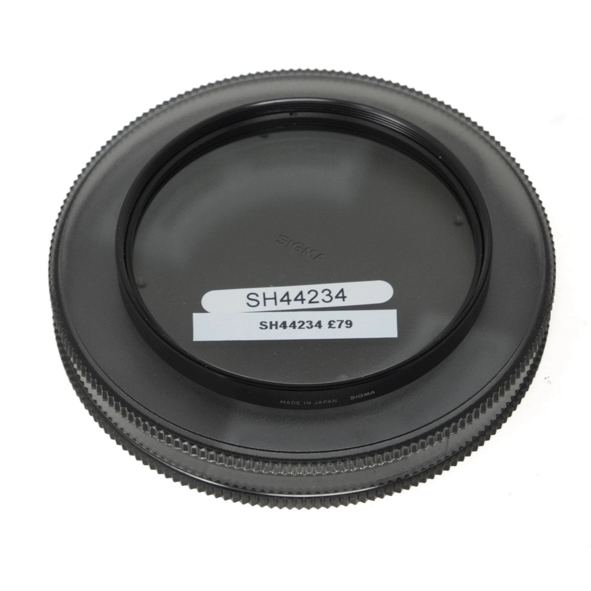 Used Sigma 95mm WR Protection filter in Protective case - front angle 