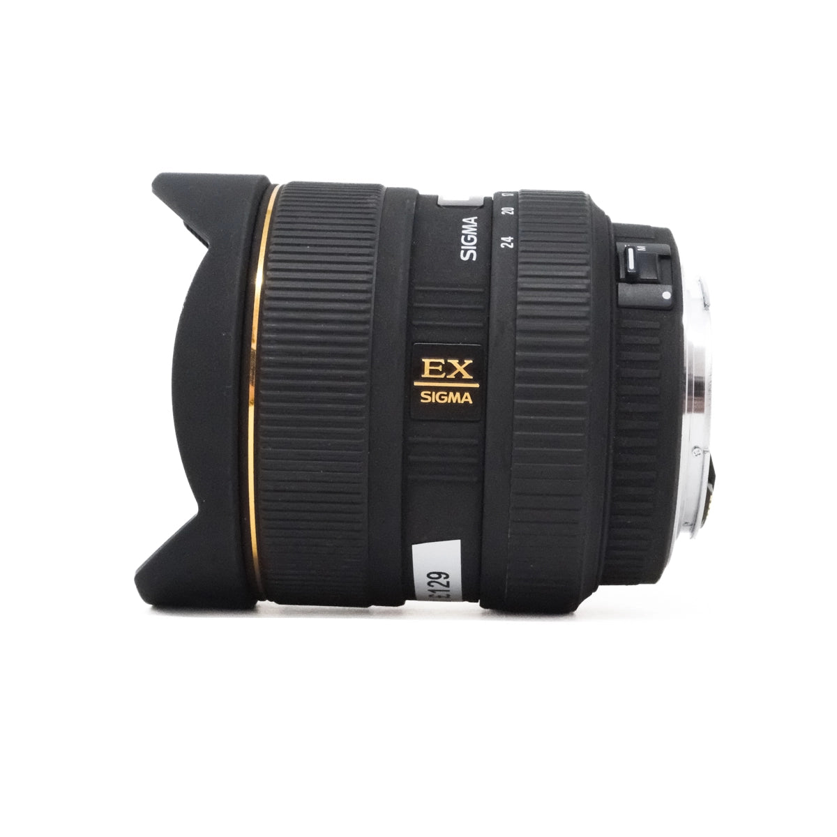 Used Sigma AF 12-24mm F4/5.6 DG HSM lens side angle