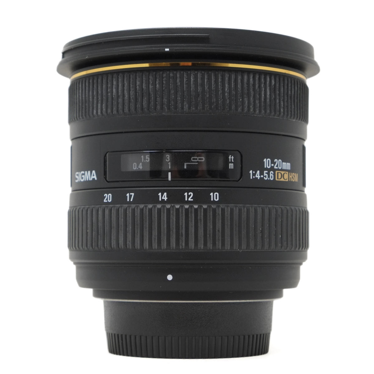 Sigma camera lens on a white background