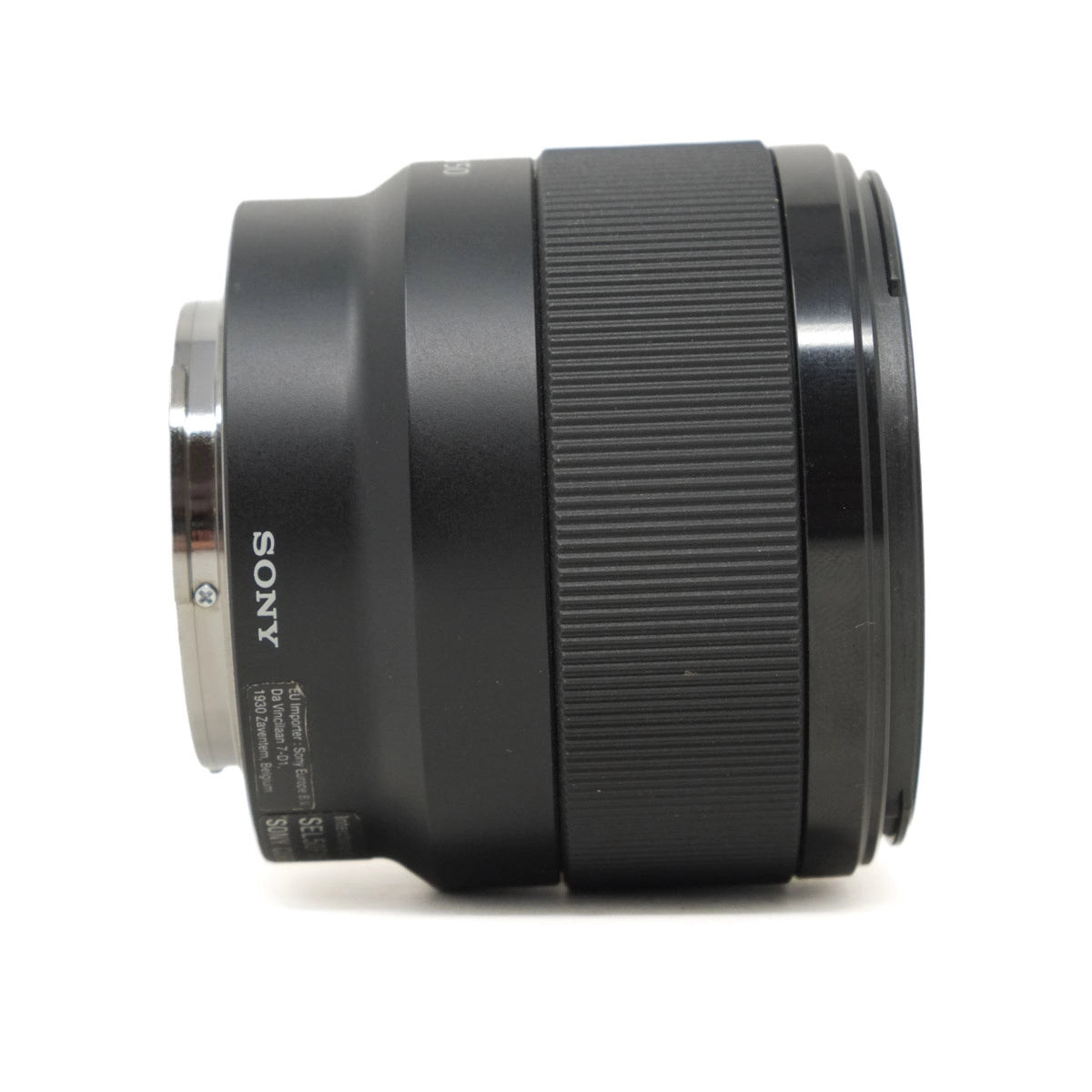 Sony camera lens on a white background