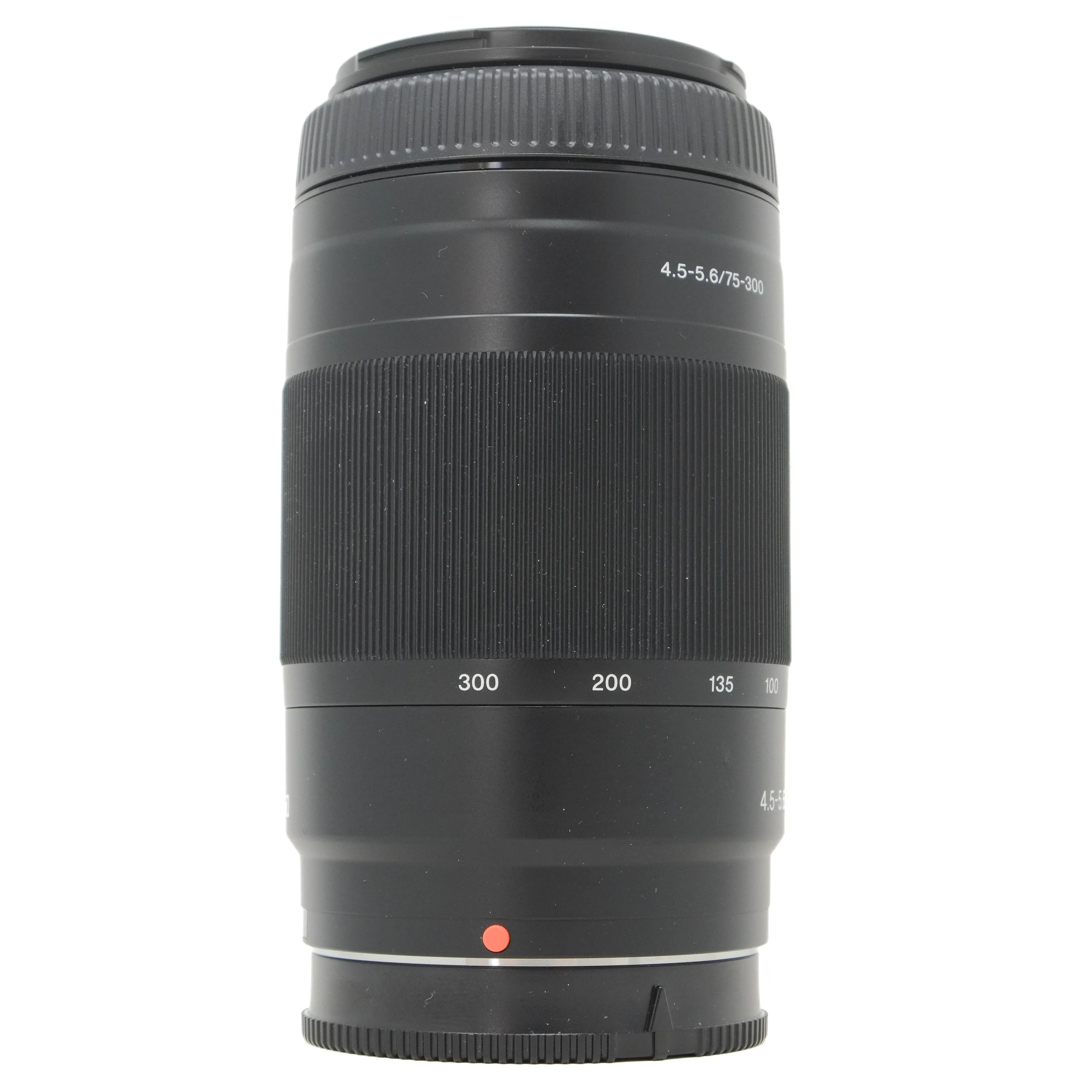 Used Sony 75-300mm F4.5-5.6 SAL lens in A mount - side angle 