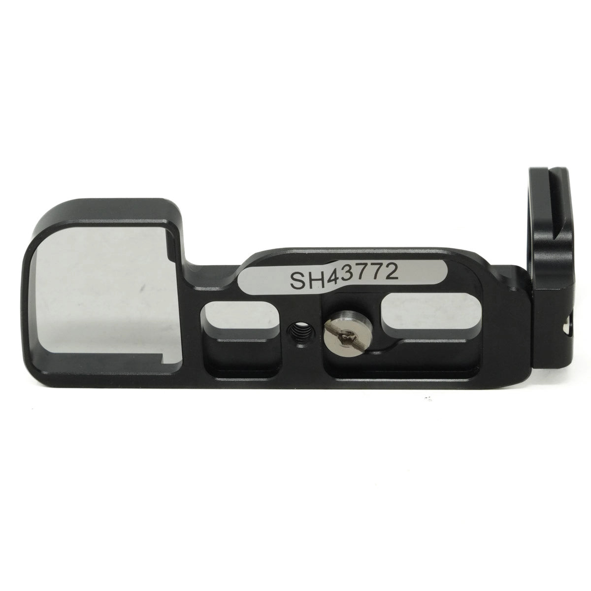 Black metal component with a reflective surface and 'SH43772' label on a white background