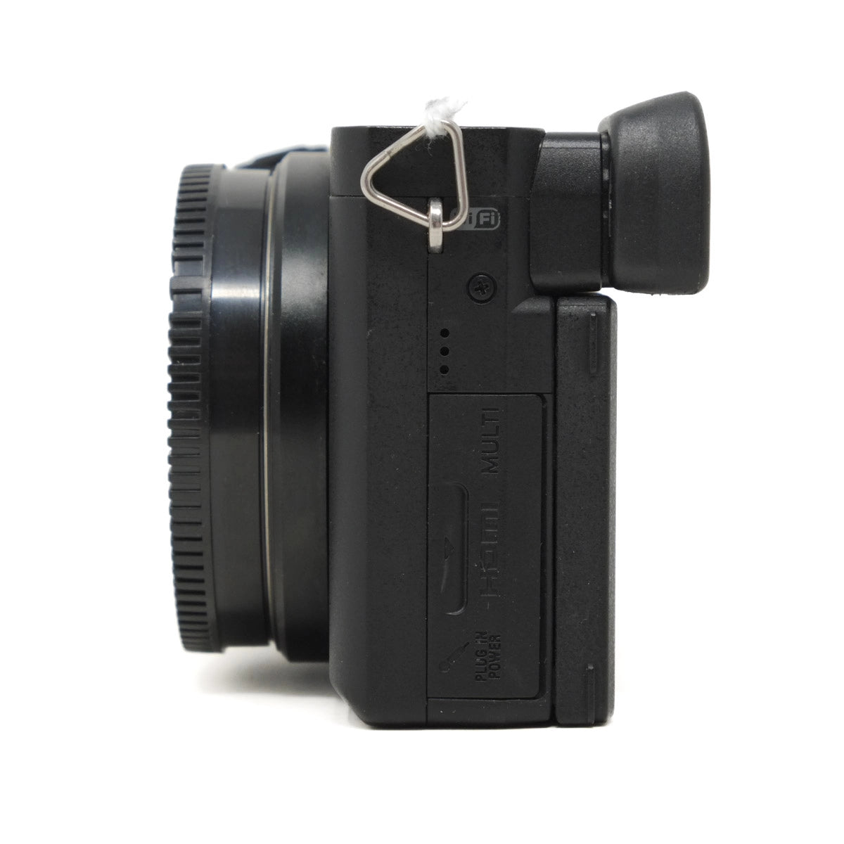 Used Sony A6400 mirrorless camera body - side angle 