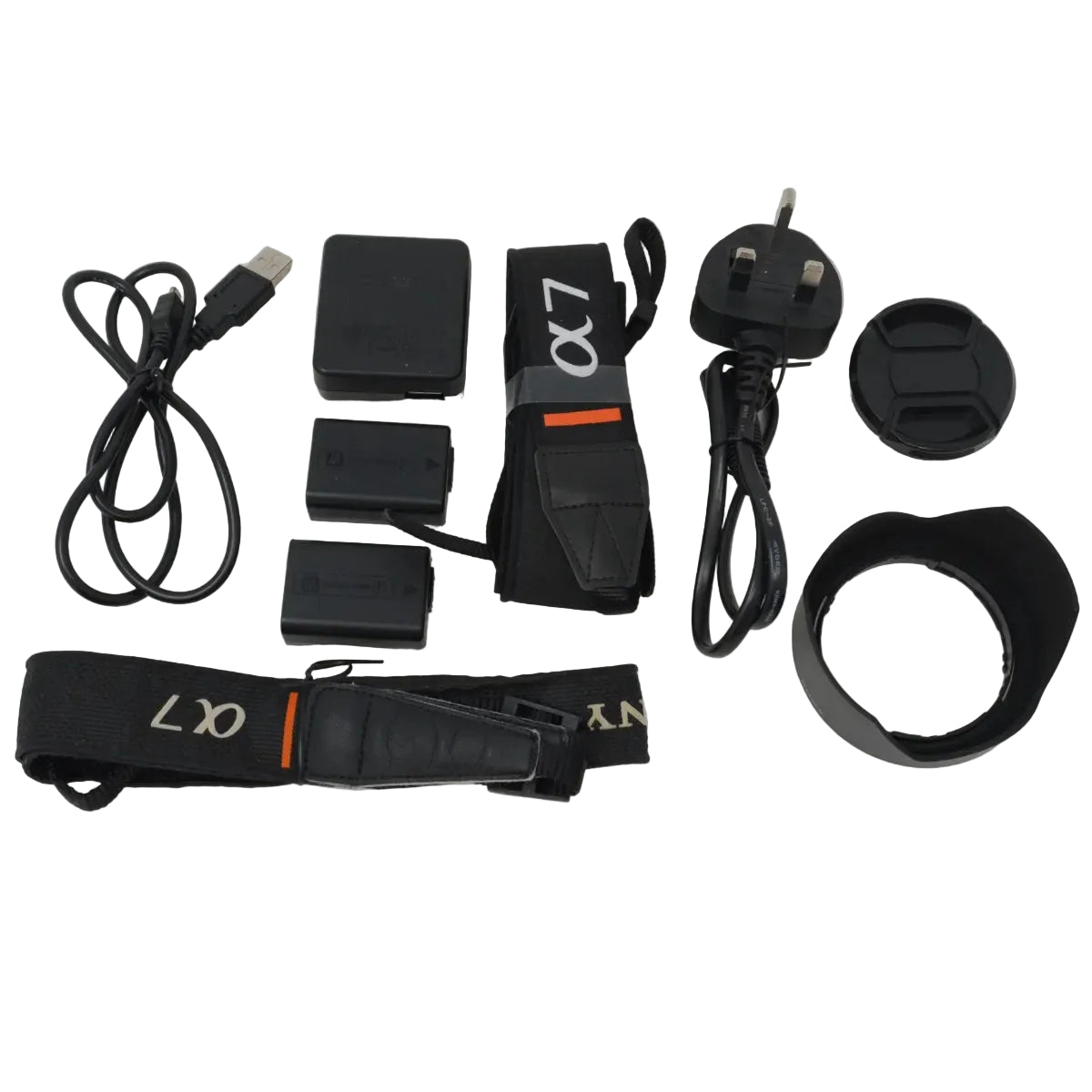 Used Sony A7 Camera + 28-70mm f/3.5-5.6 Lens - batteries, straps, cap and lens hood 