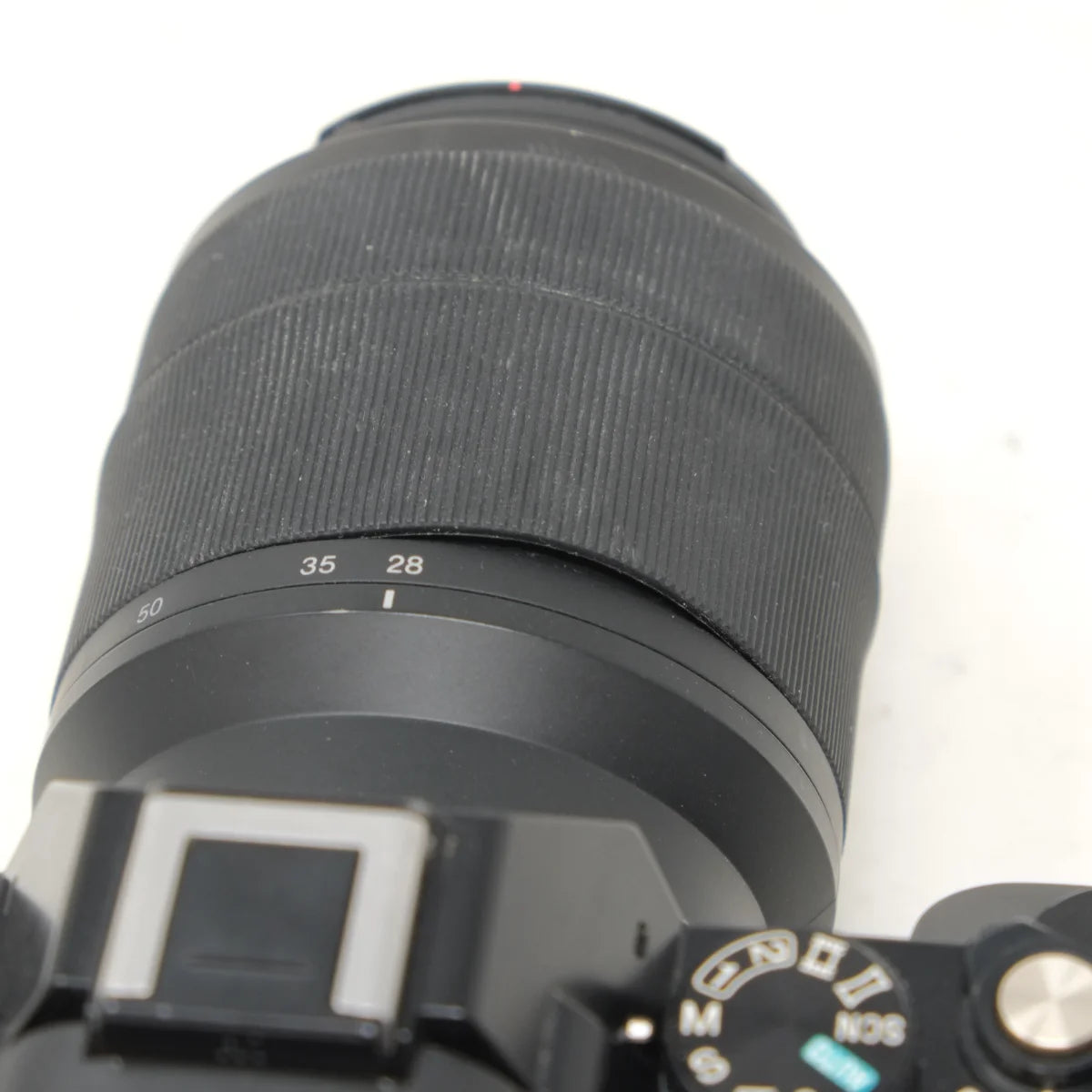 Used Sony A7 Camera + 28-70mm f/3.5-5.6 Lens - top angle 