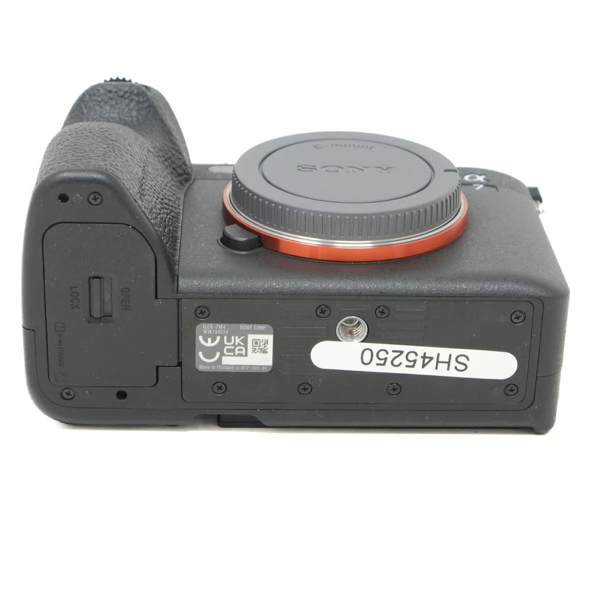 Used Sony A7 MKIV Mirrorless camera body - bottom angle 
