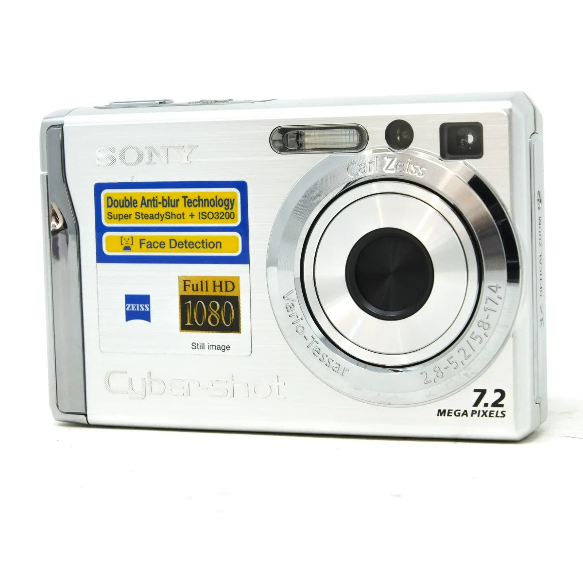 Used Sony Cybershot DSC-W80 Digital camera - front angle 