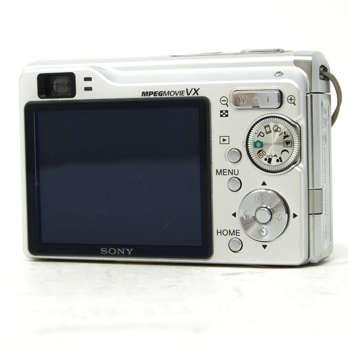 Used Sony Cybershot DSC-W80 Digital camera - back angle 