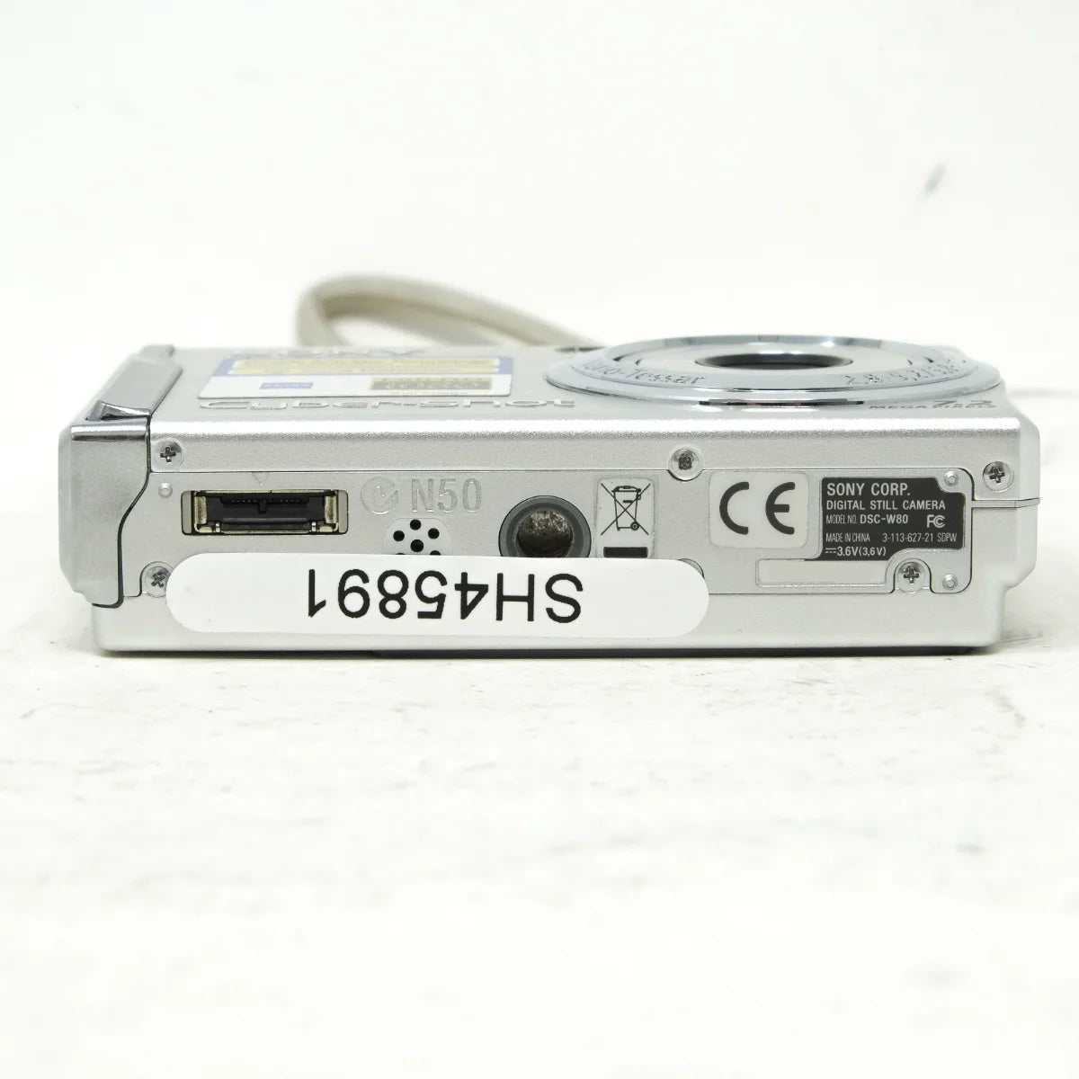 Used Sony Cybershot DSC-W80 Digital camera - bottom angle
