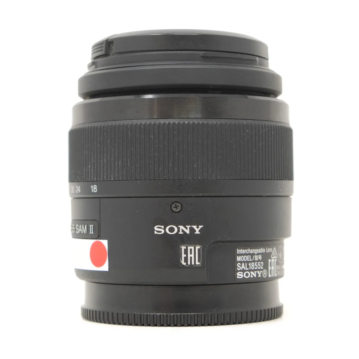 Used Sony DT 18-55mm F3.5-5.6 SAM II Lens in Sony A Mount - side angle 