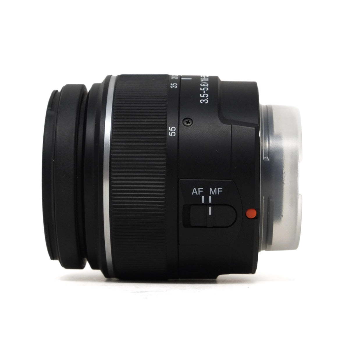 Used Sony DT 18-55mm F3.5/5.6 SAM lens for Sony A-mount - Side angle 