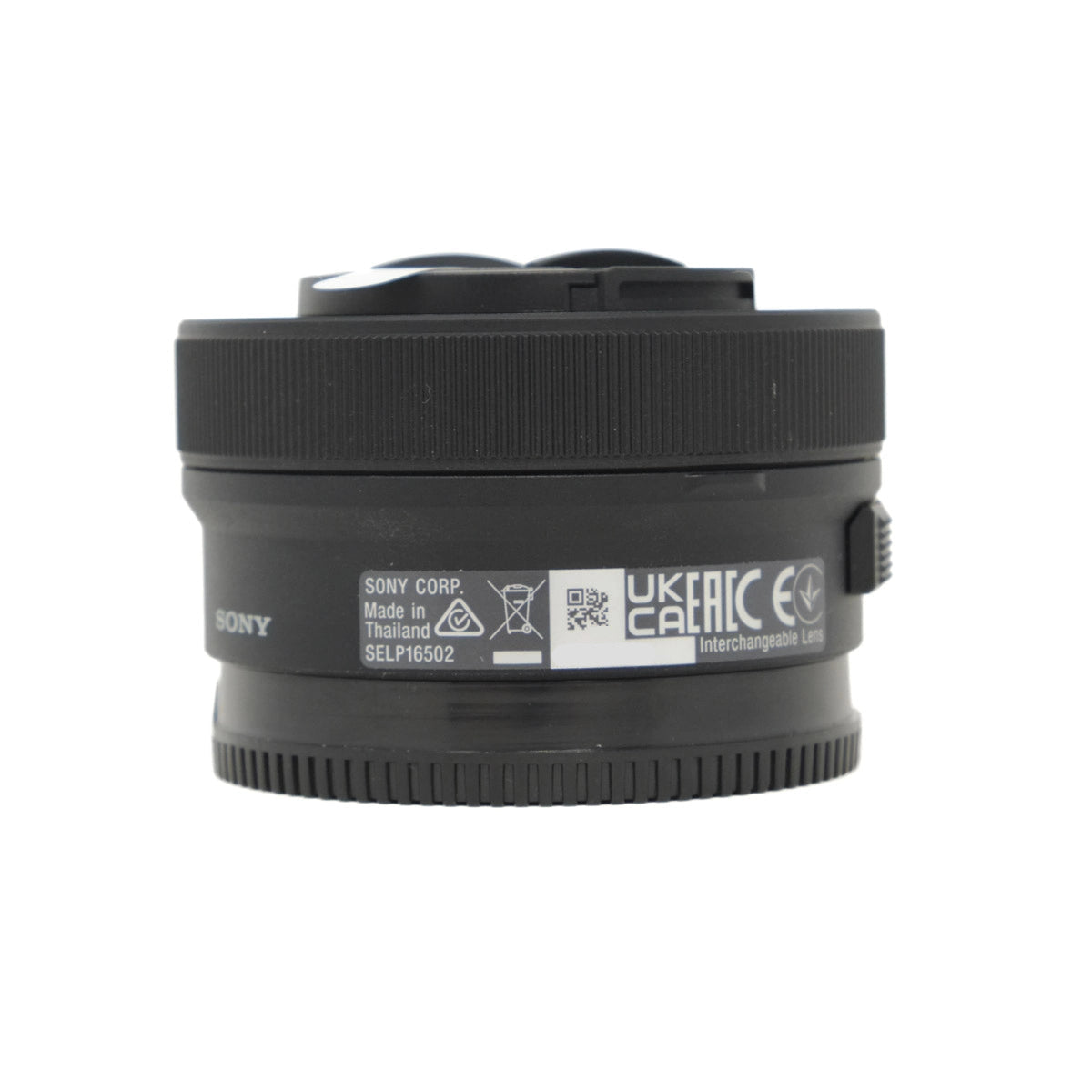 Used Sony E 16-50mm F3.5-5.6 PZ OSS II Lens - side angle 
