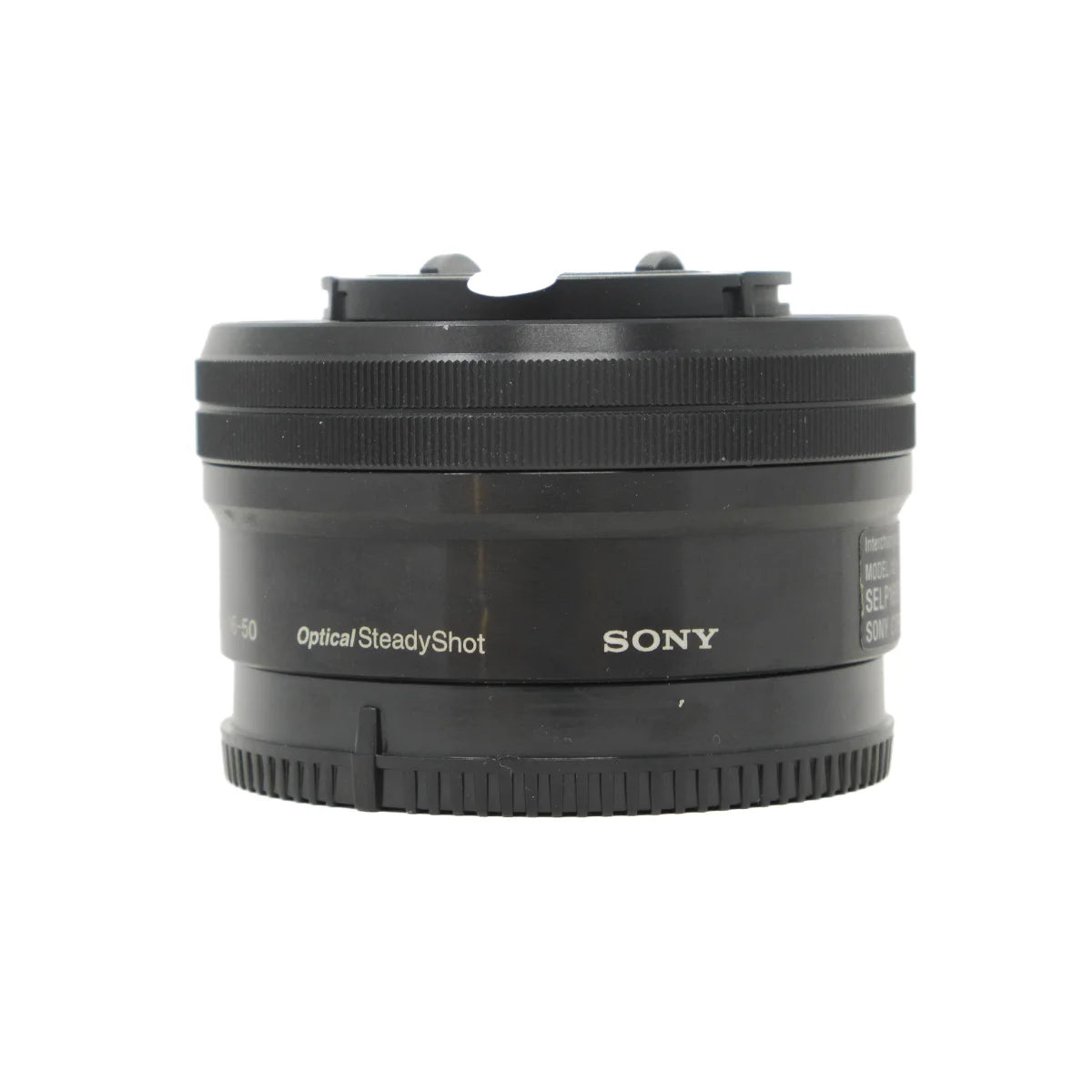 Used Sony E 16-50mm f3.5-5.6 PZ OSS Lens - side angle 