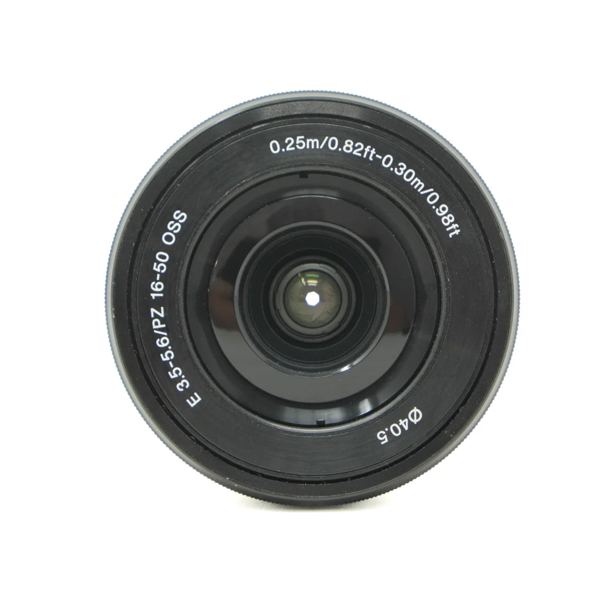 Used Sony E 16-50mm f3.5-5.6 PZ OSS Lens - top angle 