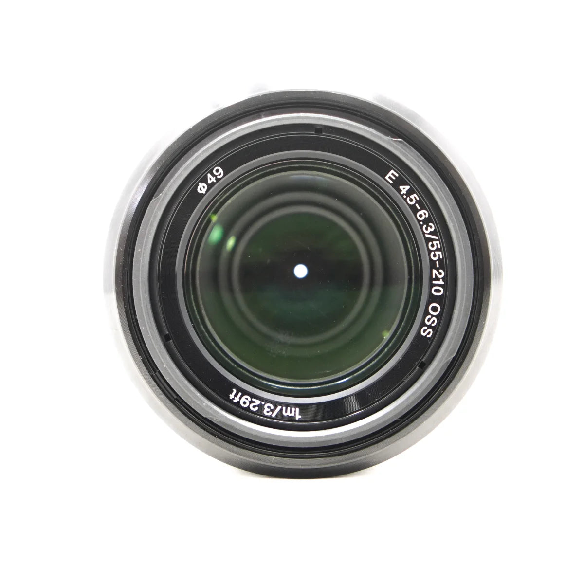 Used Sony E 55-210mm F4.5-6.3 OSS Lens - top angle 