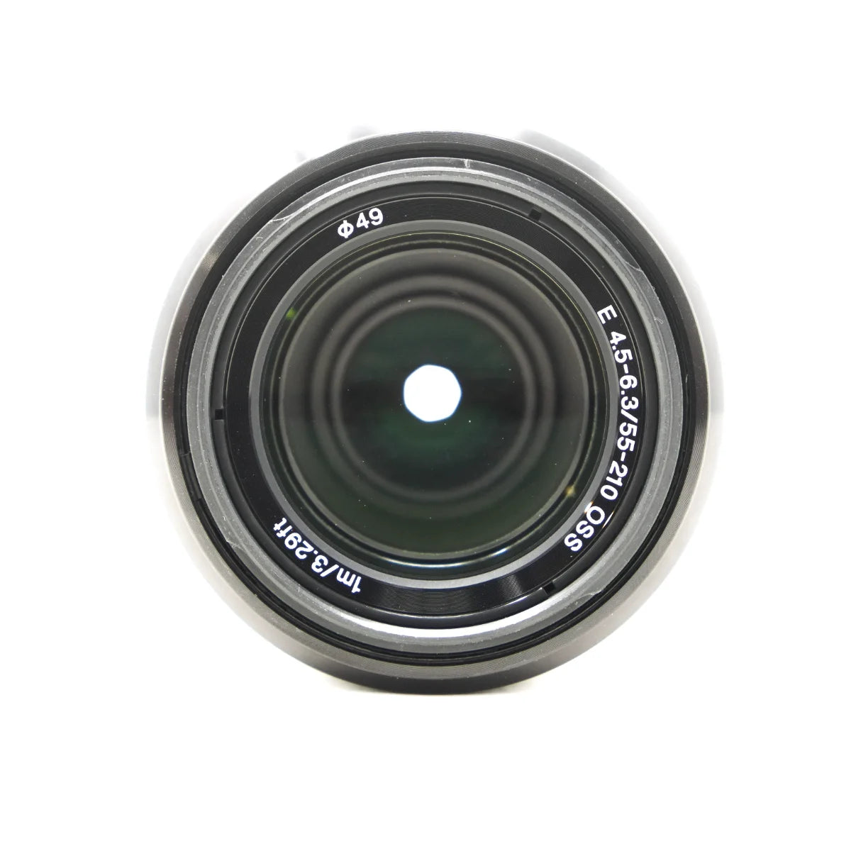 Used Sony E 55-210mm F4.5-6.3 OSS Lens - top angle 