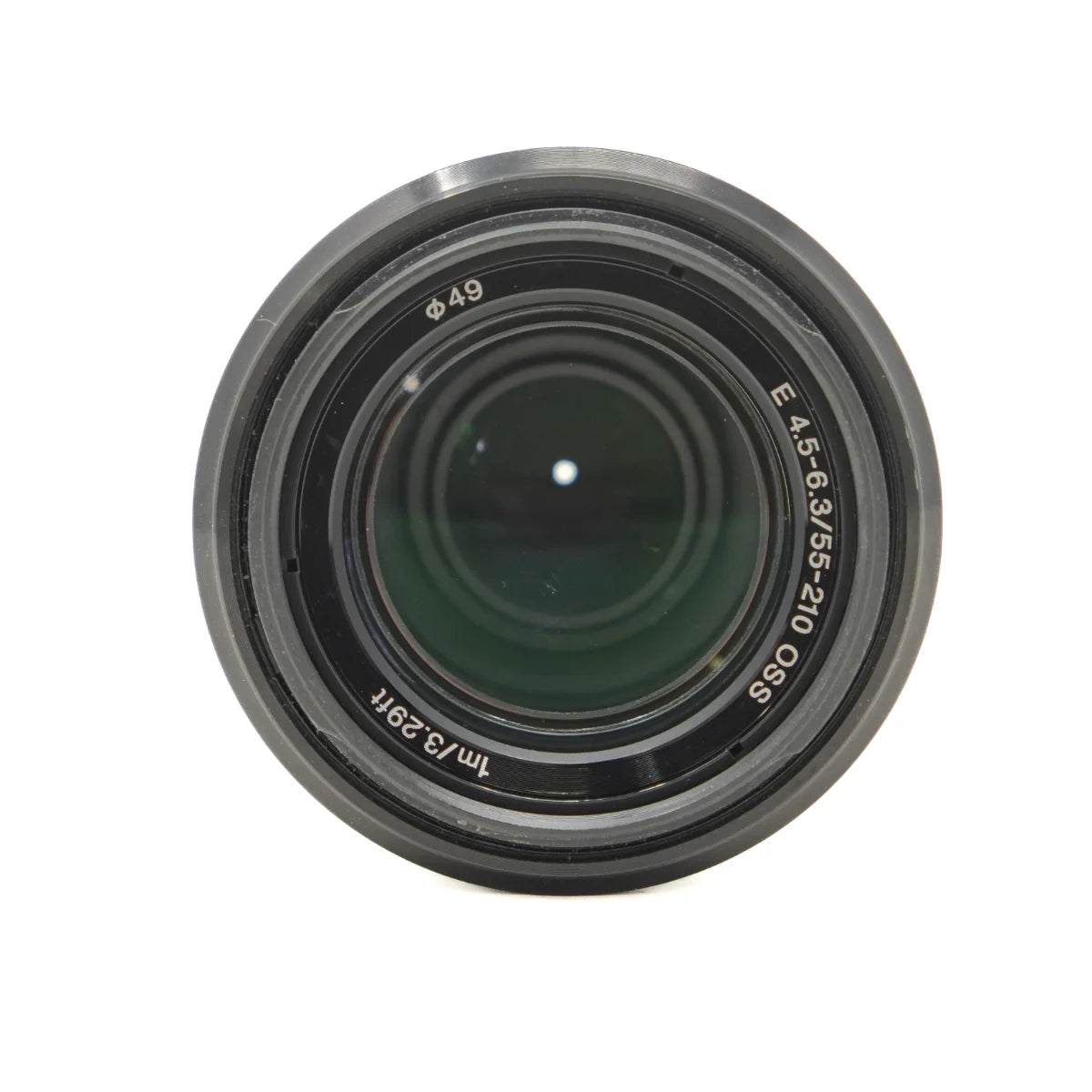 Used Sony E 55-210mm f4.5-6.3 OSS Lens - top angle 