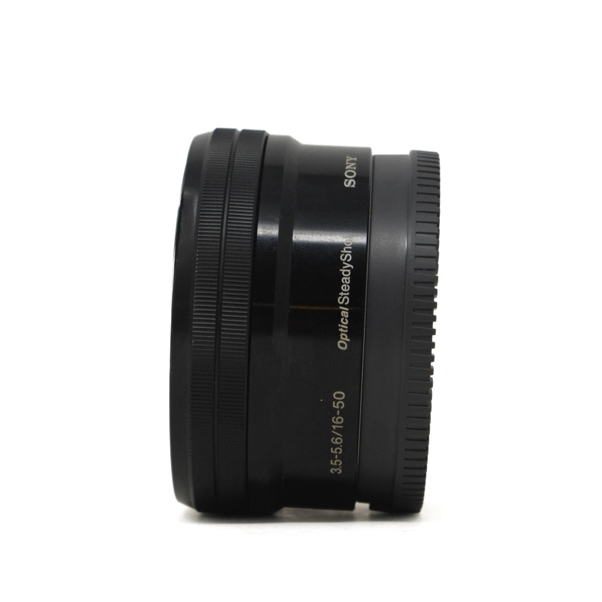 Used Sony E PZ 16-50mm F3.5-5.6 OSS Lens - Boxed - Side angle 