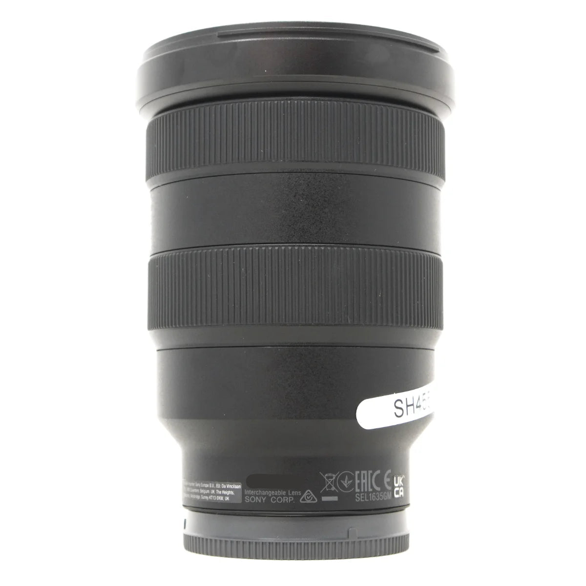 Used Sony FE 16-35mm F2.8 GM lens - side angle 