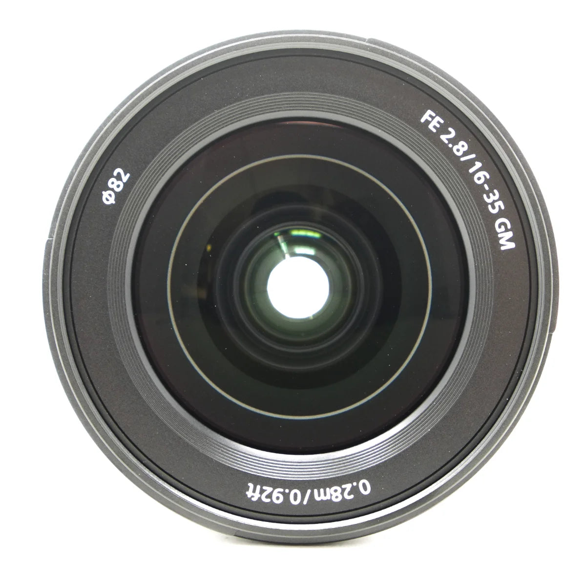 Used Sony FE 16-35mm F2.8 GM lens - top angle 