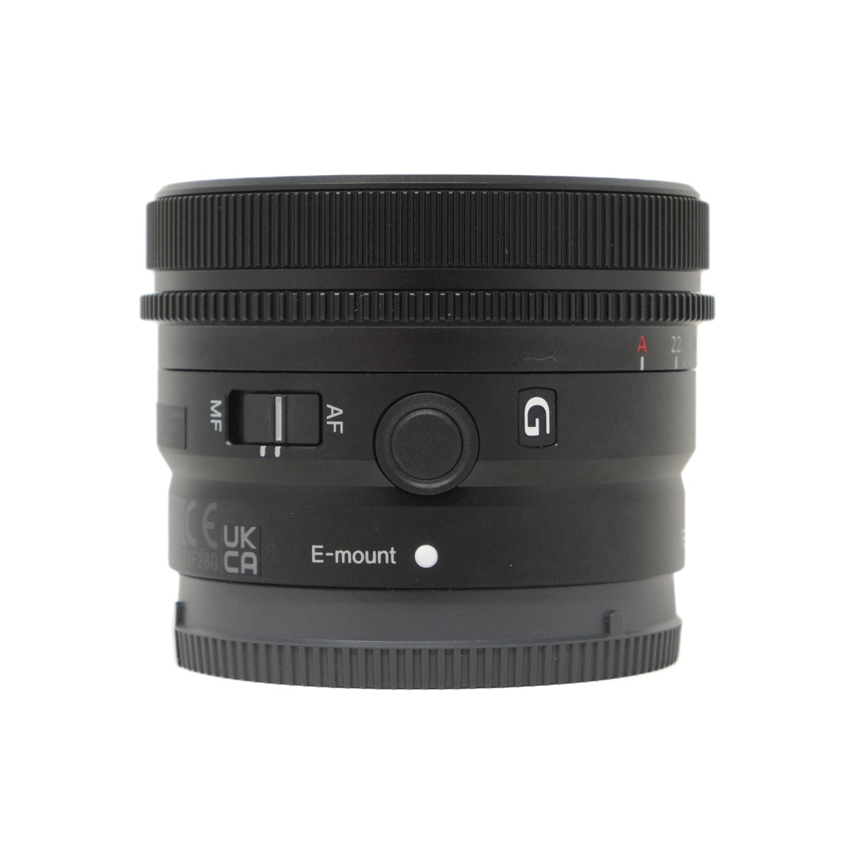 Used Sony FE 24mm F2.8G Lens - side angle 