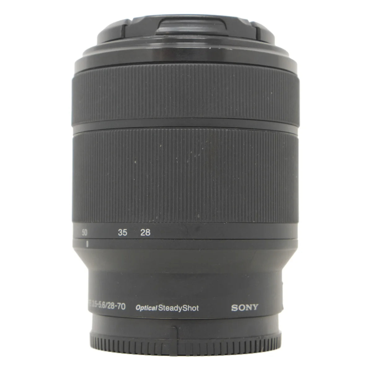 Used Sony FE 28-70mm F3.5-5.6 OSS lens - side angle 
