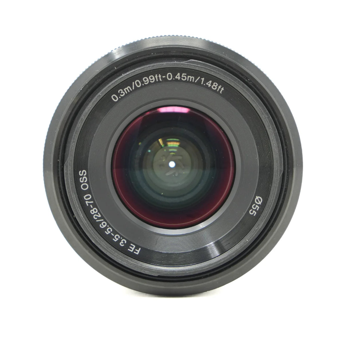 Used Sony FE 28-70mm F3.5-5.6 OSS lens - top angle 