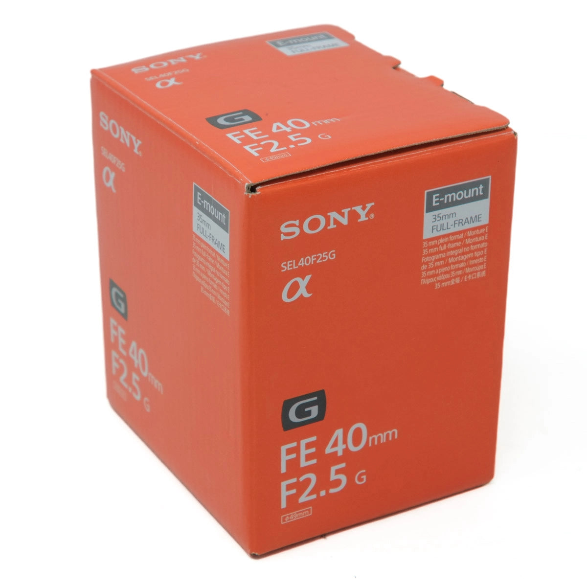 Used Sony FE 40mm F2.5G lens - original box