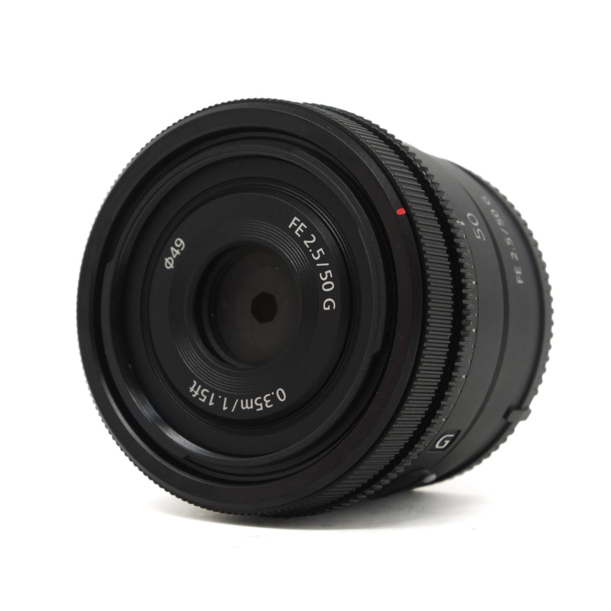 Used Sony FE 50mm F2.5 G Lens - Boxed - Top angle 