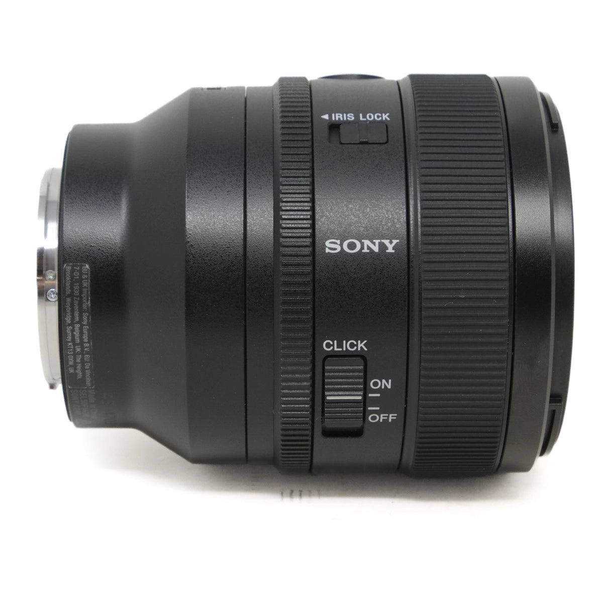Sony camera lens on a white background