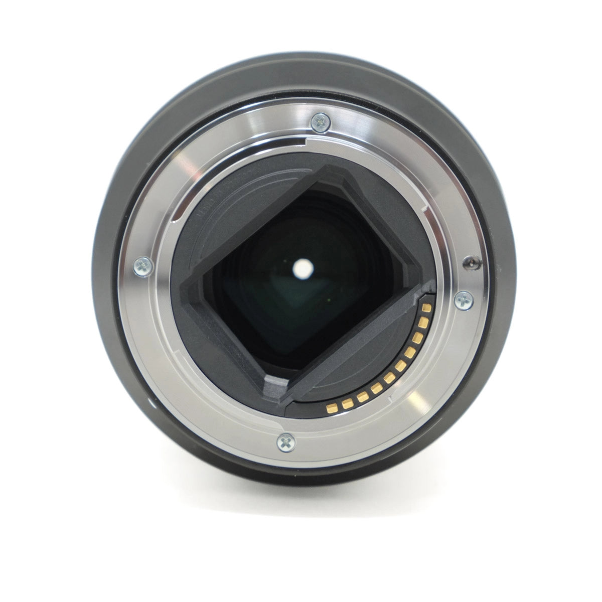 Camera lens mount on a white background