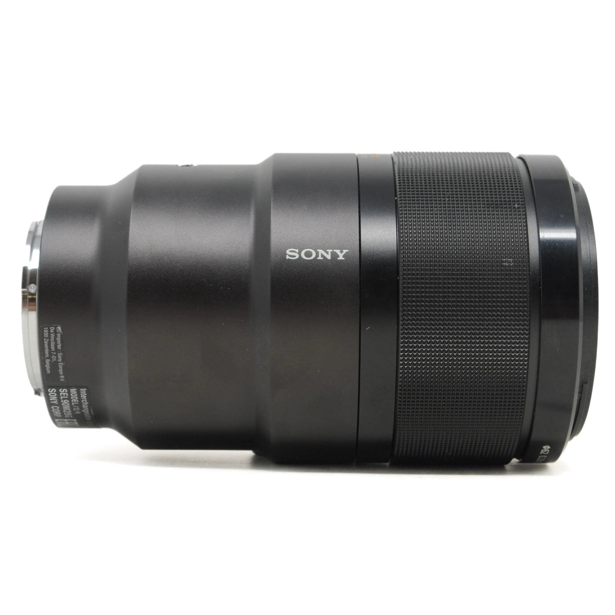 Sony camera lens on a white background