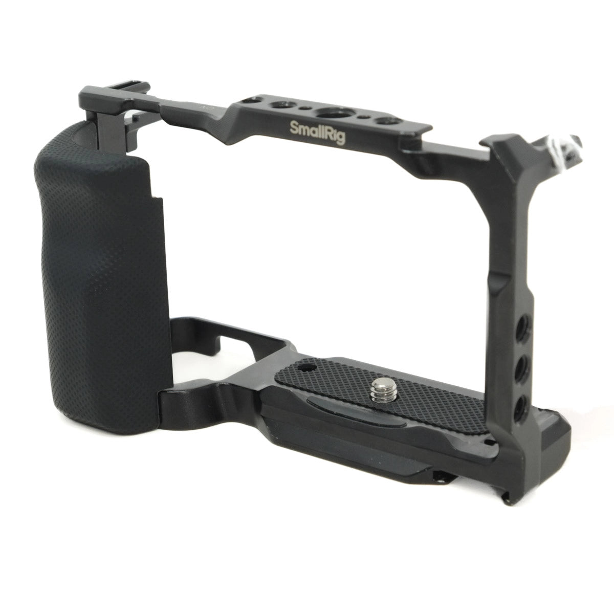 Black camera cage with 'SmallRig' branding on a white background