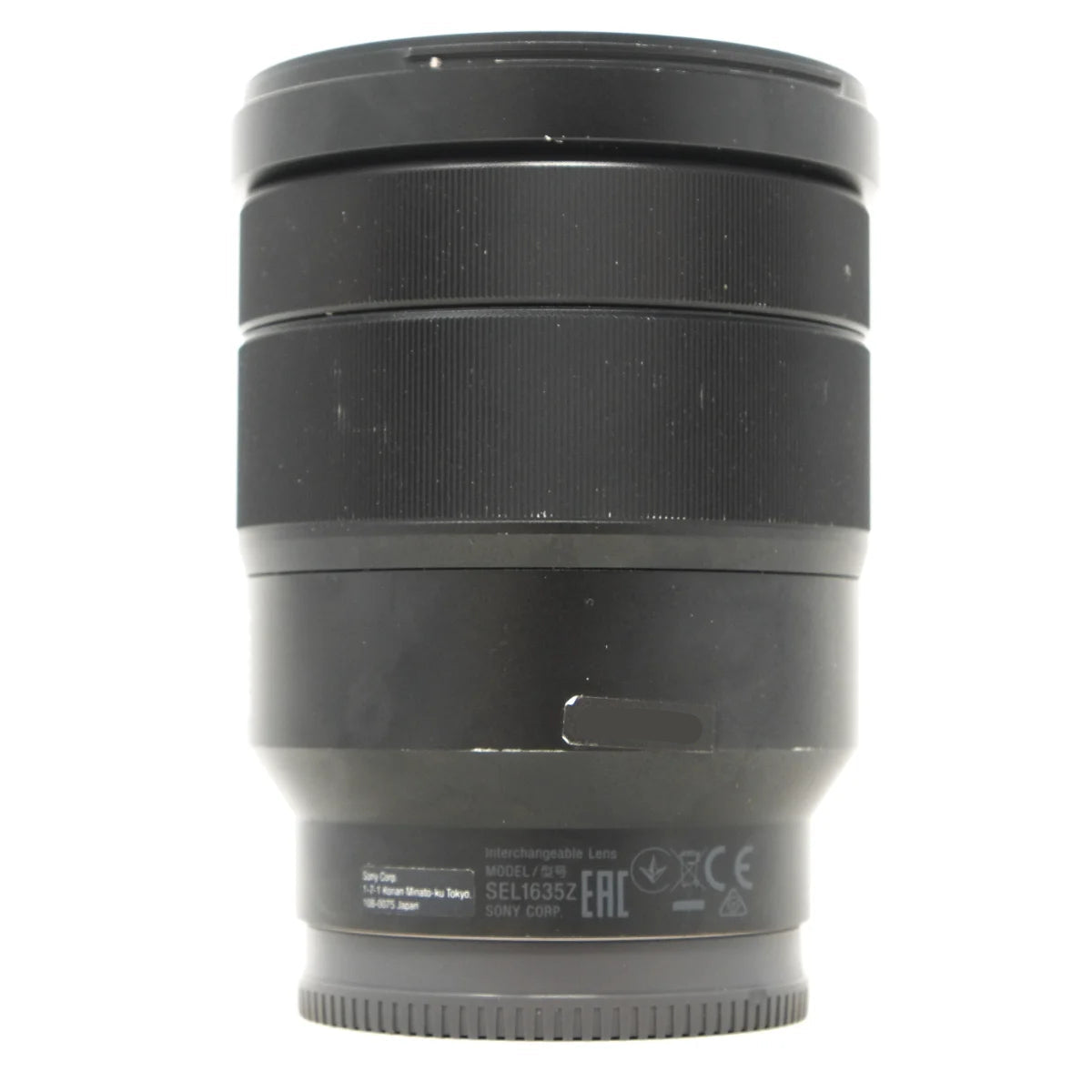 Used Sony Zeiss Vario Tessar FE 16-35mm F4 ZA OSS Lens - side angle 