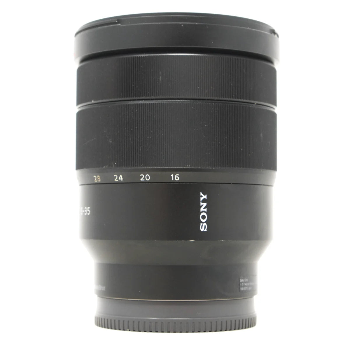 Used Sony Zeiss Vario Tessar FE 16-35mm F4 ZA OSS Lens - side angle 