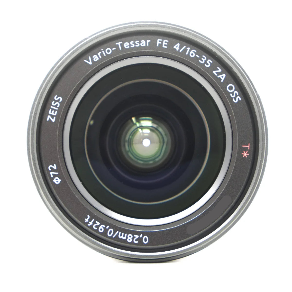 Used Sony Zeiss Vario Tessar FE 16-35mm F4 ZA OSS Lens - top angle 