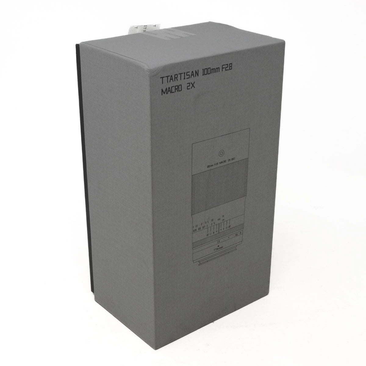 Gray box with technical specifications on a white background