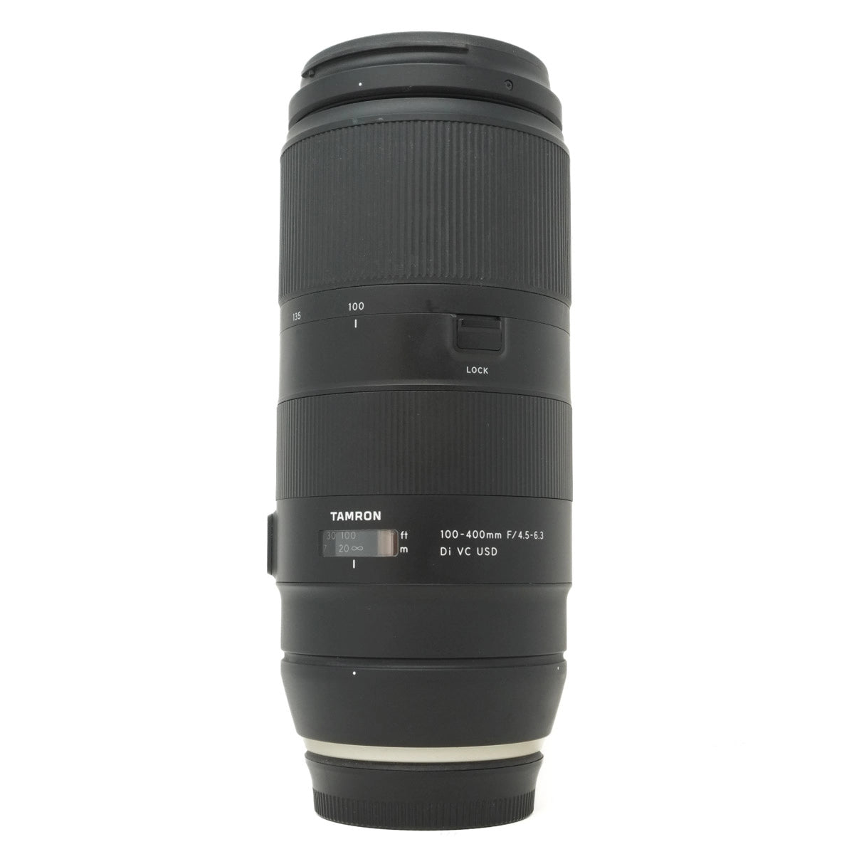 Used Tamron 100-400mm F4.5-6.3 Di VC USD lens in Canon EF - front angle