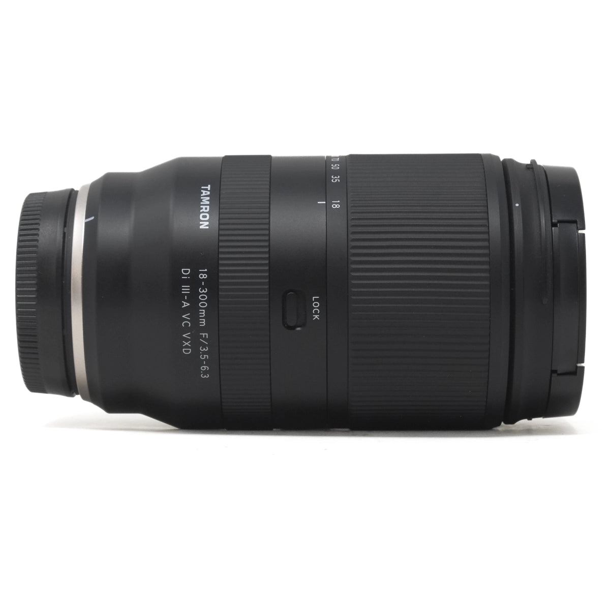 Used Tamron 18-300mm F3.5-6.3 Lens for Fujifilm X Mount - Side angle 