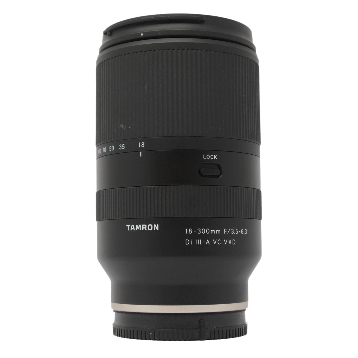 Used Tamron 18-300mm f3.5-6.3 Di III A VC VXD lens for Sony E - front angle 