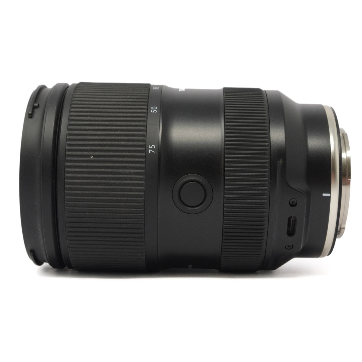 Used Tamron 28-75mm F2.8 Di III VXD G2 lens in Sony E mount - side angle 