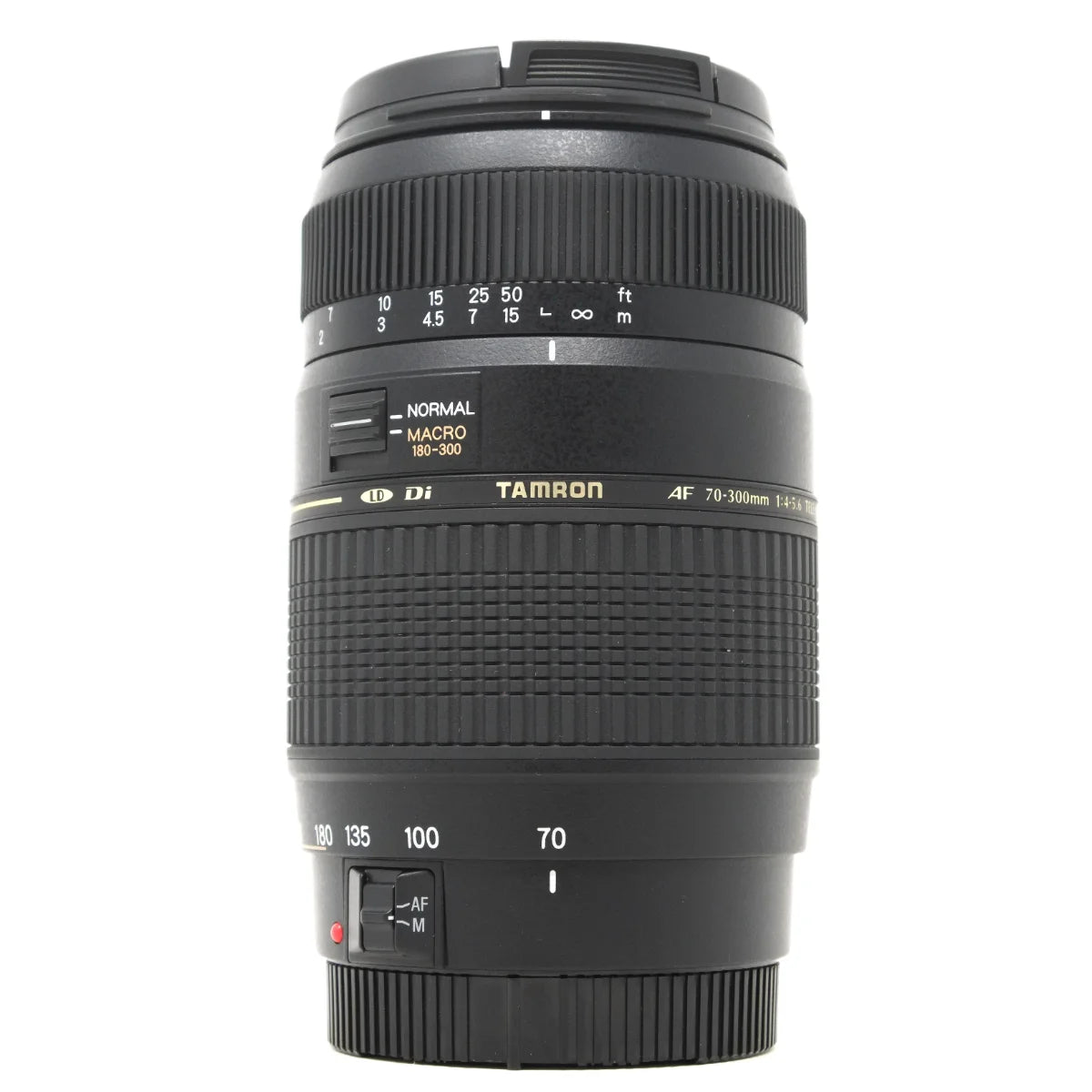 Used Tamron AF 70-300mm F4-5.6 Tele macro Lens in Canon EF Mount - front angle 