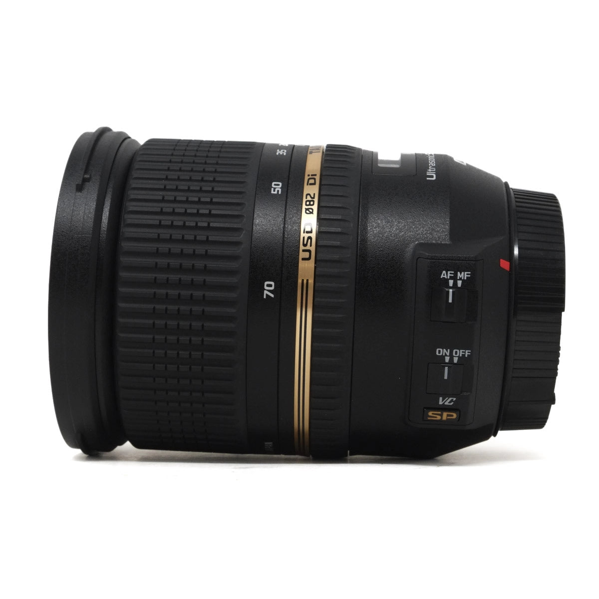 Used Tamron SP 24-70mm F2.8 DI VC USD Lens for Canon EF - Boxed - Side angle 